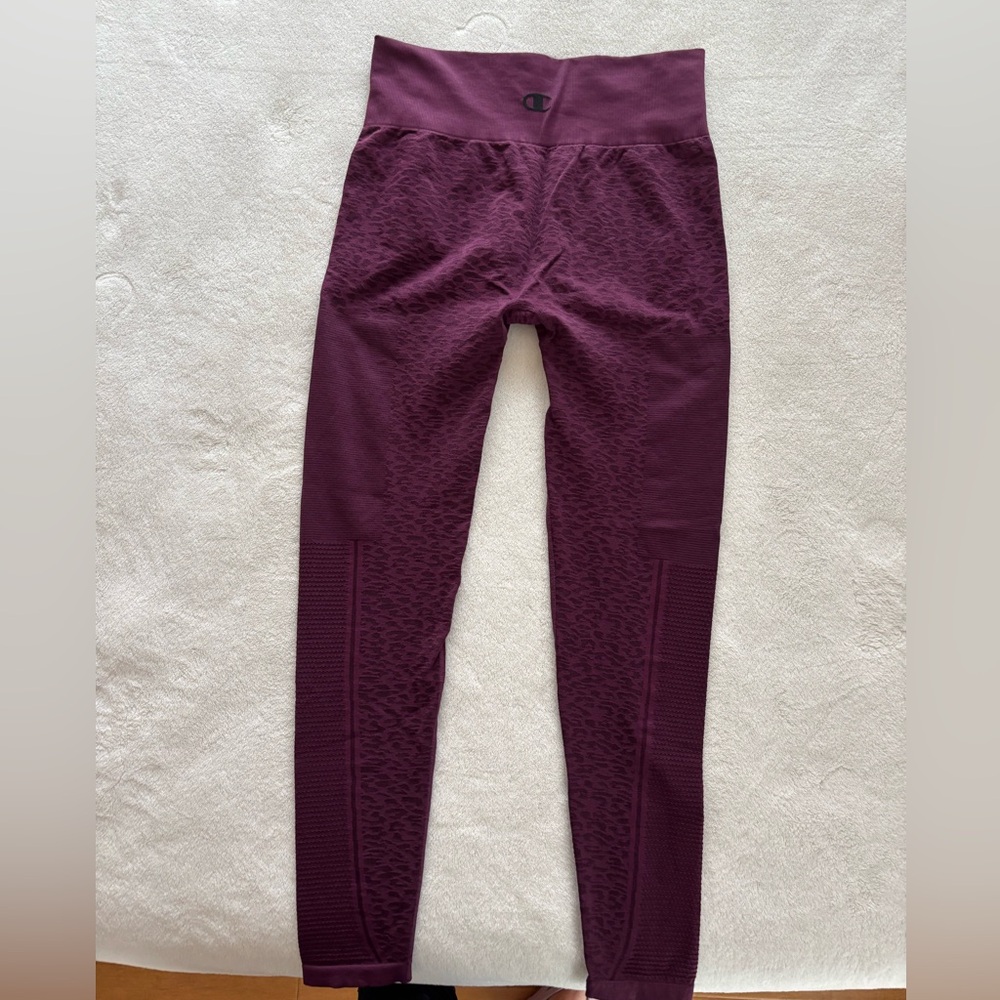 Champion Maroon Patterned Leggings - M/L